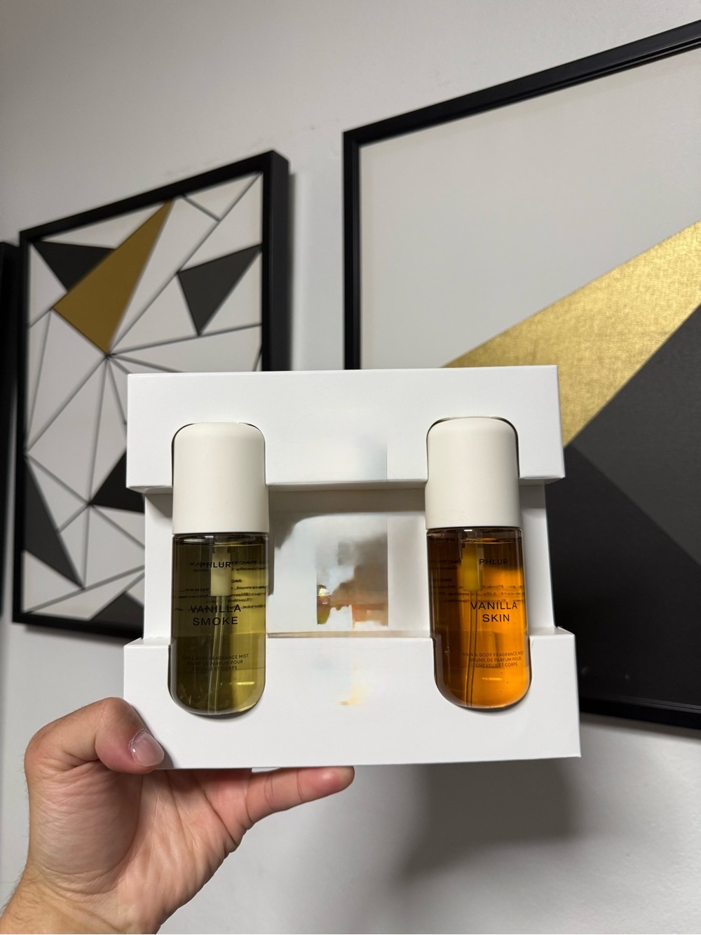 Phlur Vanilla Smoke & Vanilla Skin Duo - Women Skincare Set (Amber & Olive)